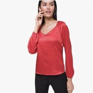 NWOT White House Black Market Animal Print Blouse